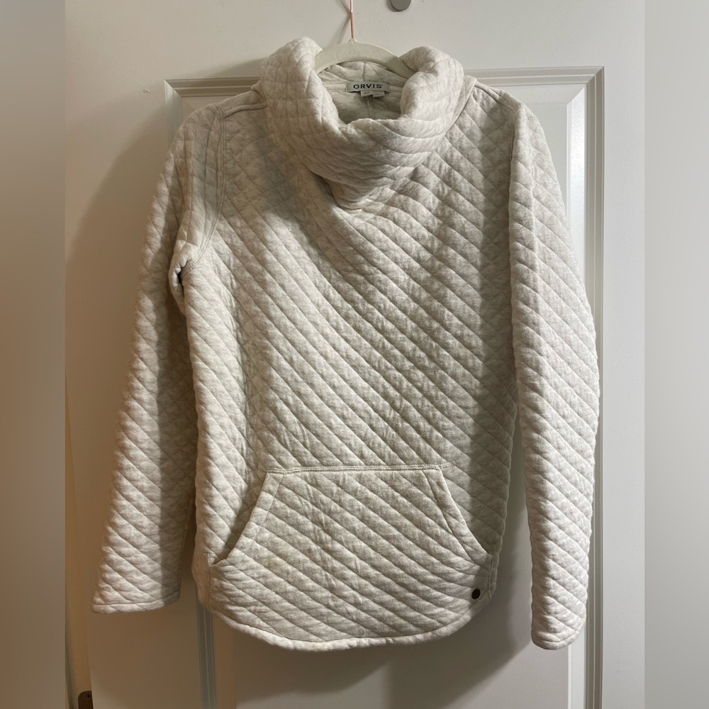 Orvis Turtleneck Quilted Sweatshirt: Size XS